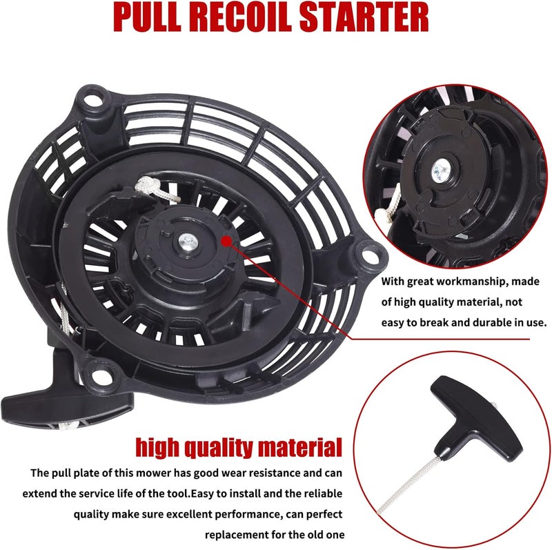 Azushwer Lawn Mower Recoil Starter Pull Start Compatible with Honda GC 130/160 GCV 130/160 4hp 5hp 6hp 6.5hp EN2000 Hru19 GC135 GC160 Parts Generator Engine Motor Replace 28400-Zl8-023ZA Black - Image 3